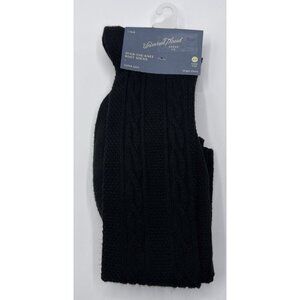 Universal Threads Chevron Textured Over the Knee Boot Socks Black